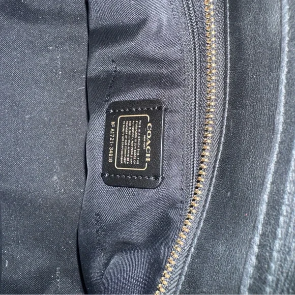 🍀Coach Black Leather Satchel - Picture 9 of 12